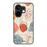 Abstract Faces Vivo X200 FE 5G Glass Back Cover Online