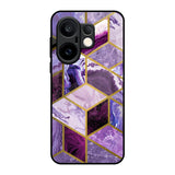 Purple Rhombus Marble Vivo X200 FE 5G Glass Back Cover Online