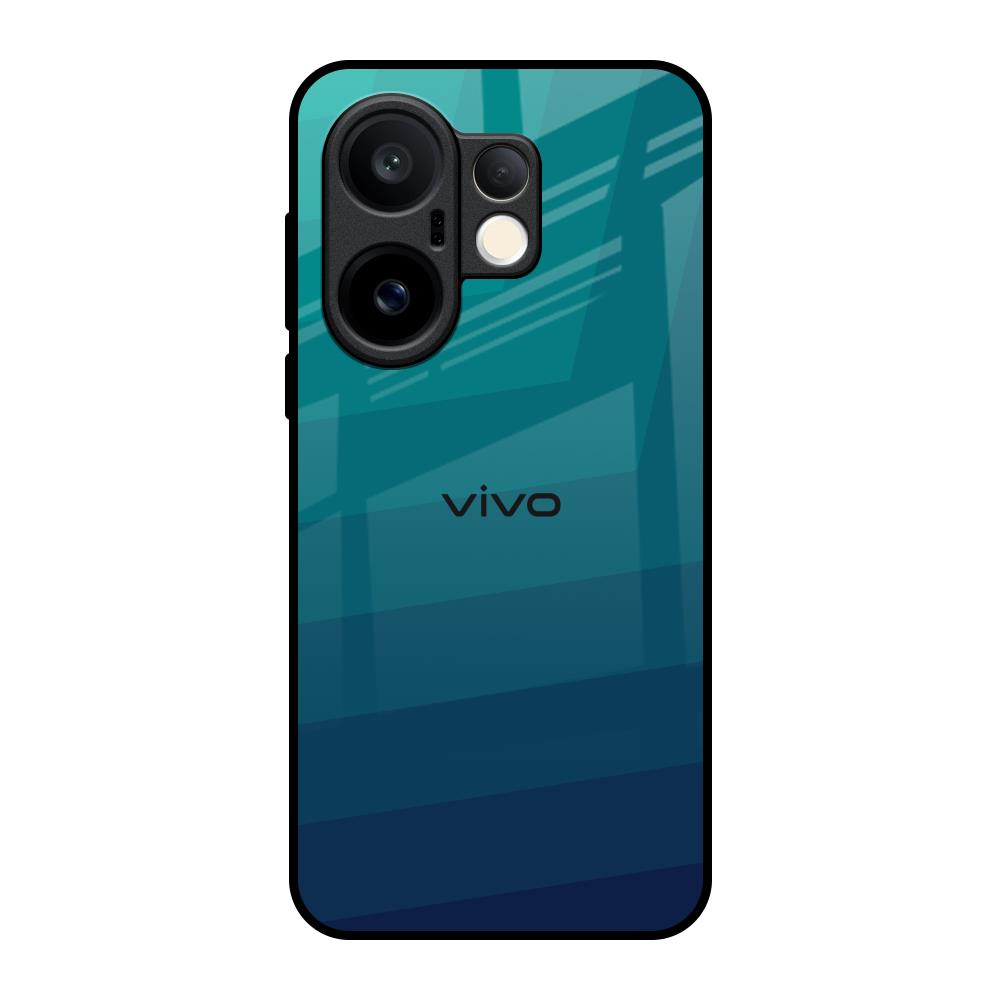 Green Triangle Pattern Vivo X200 FE 5G Glass Back Cover Online