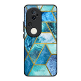 Turquoise Geometrical Marble Vivo T4 Ultra 5G Glass Back Cover Online