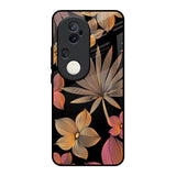 Lines Pattern Flowers Vivo T4 Ultra 5G Glass Back Cover Online