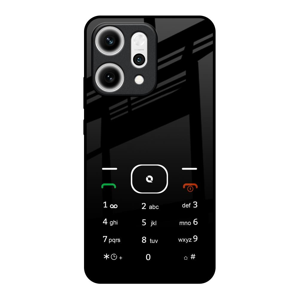 Classic Keypad Pattern Oppo Reno14 5G Glass Back Cover Online