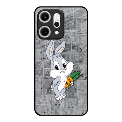 Cute Baby Bunny Oppo Reno14 5G Glass Back Cover Online