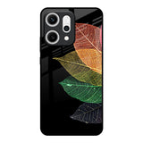Colorful Leaves Oppo Reno14 5G Glass Back Cover Online