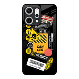Danger Signs Oppo Reno14 5G Glass Back Cover Online