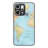Travel Map Oppo Reno14 5G Glass Back Cover Online