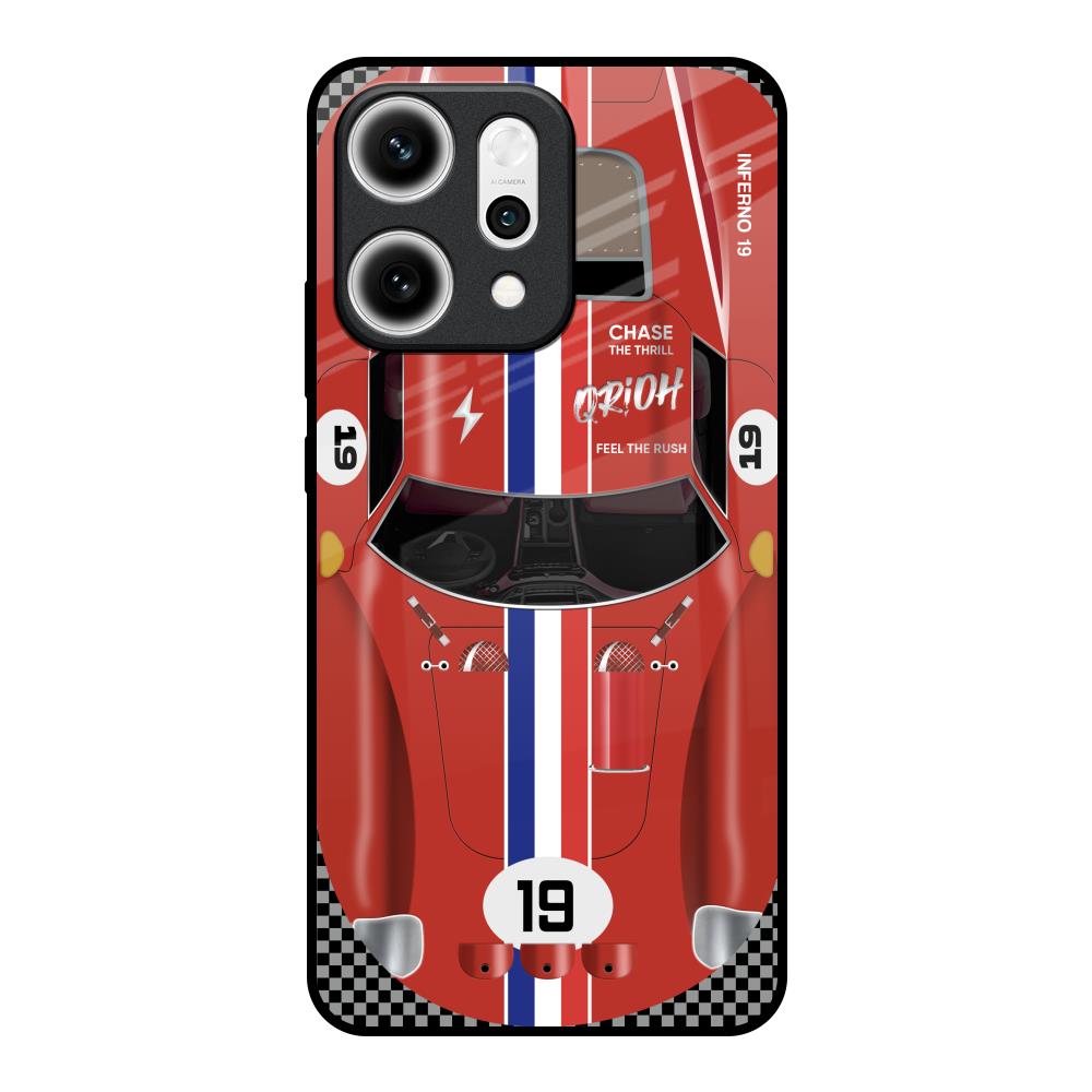 Racing Vintage Oppo Reno14 5G Glass Back Cover Online