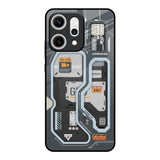 Retro Futuristic Oppo Reno14 5G Glass Back Cover Online