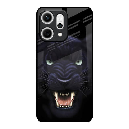 Angry Black Tiger Oppo Reno14 5G Glass Back Cover Online