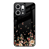 Floating Floral Print Oppo Reno14 5G Glass Back Cover Online