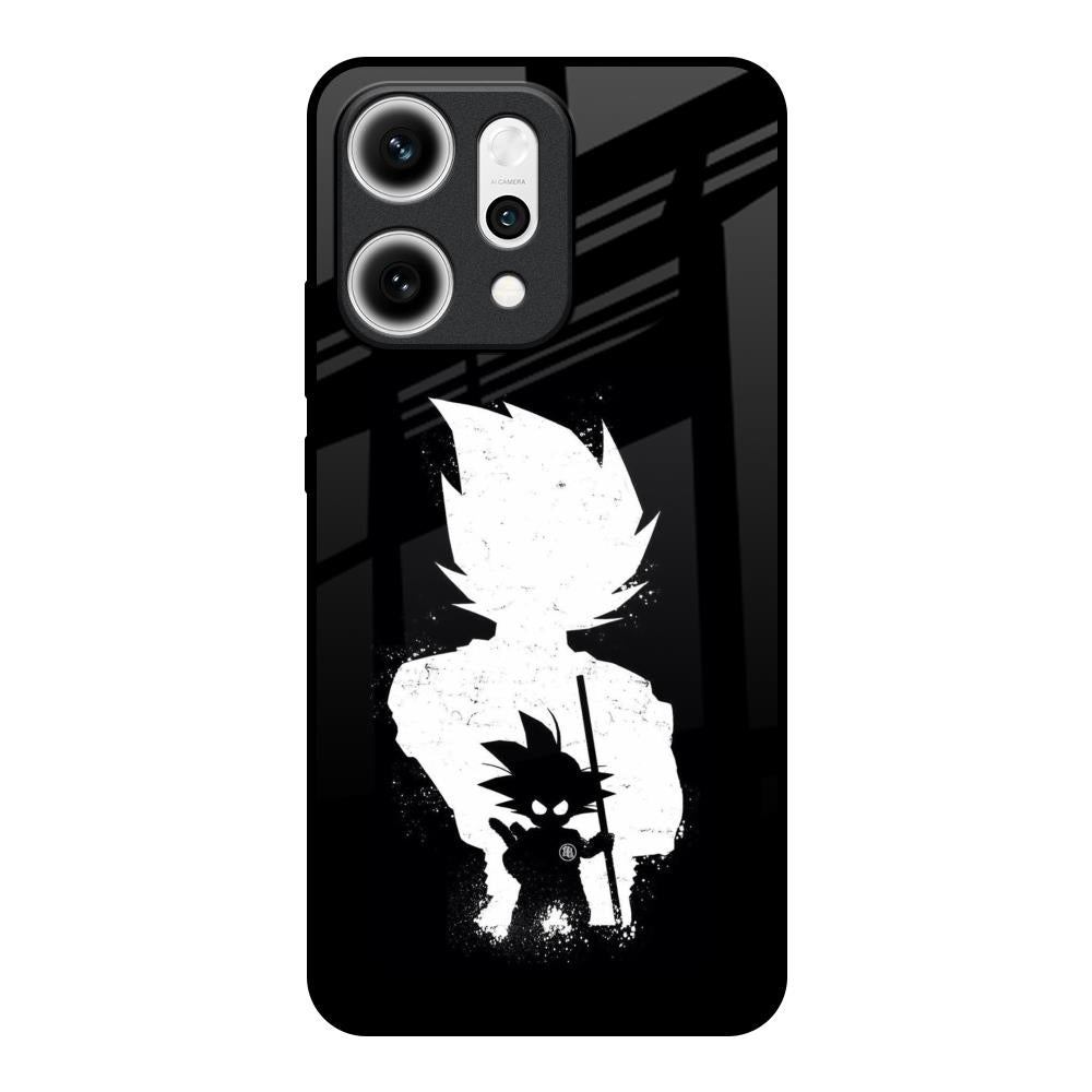 Monochrome Goku Oppo Reno14 5G Glass Back Cover Online