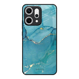 Blue Golden Glitter Oppo Reno14 5G Glass Back Cover Online
