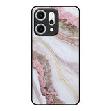 Pink & Gold Gllitter Marble Oppo Reno14 5G Glass Back Cover Online