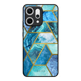 Turquoise Geometrical Marble Oppo Reno14 5G Glass Back Cover Online