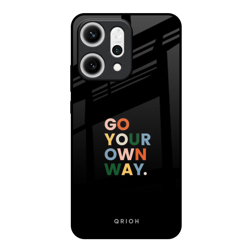 Go Your Own Way Oppo Reno14 5G Glass Back Cover Online