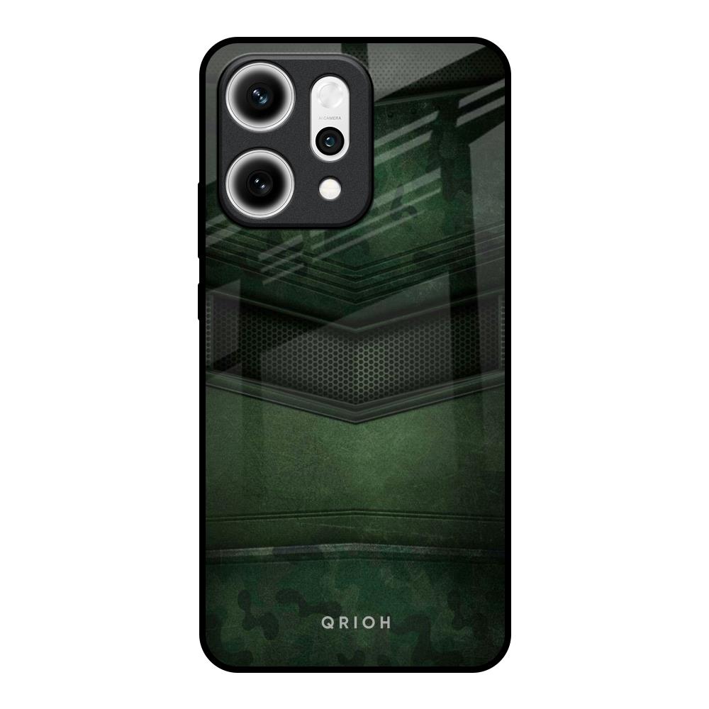 Green Leather Oppo Reno14 5G Glass Back Cover Online