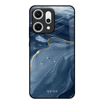 Deep Ocean Marble Oppo Reno14 5G Glass Back Cover Online