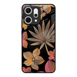 Lines Pattern Flowers Oppo Reno14 5G Glass Back Cover Online