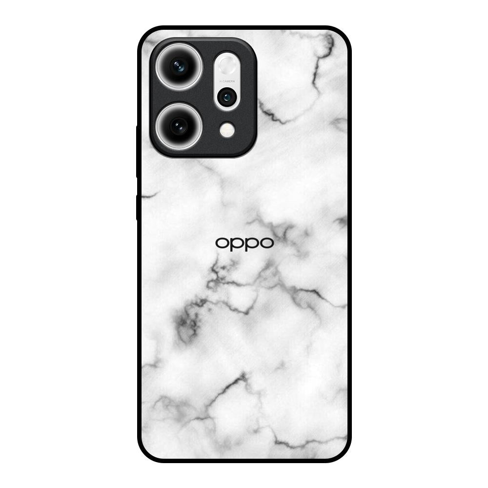 Satin White Marble Oppo Reno14 5G Glass Back Cover Online