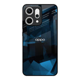Polygonal Blue Box Oppo Reno14 5G Glass Back Cover Online
