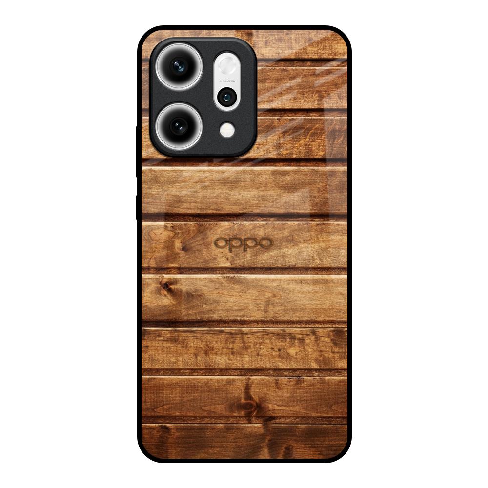 Wooden Planks Oppo Reno14 5G Glass Back Cover Online