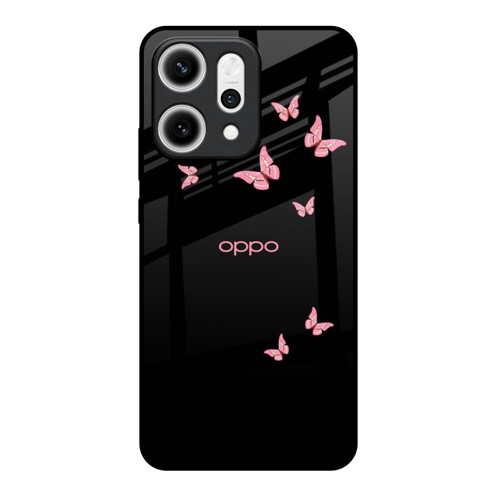 Fly Butterfly Oppo Reno14 5G Glass Back Cover Online