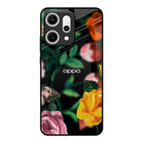 Flowers & Butterfly Oppo Reno14 5G Glass Back Cover Online