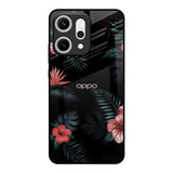 Tropical Art Flower Oppo Reno14 5G Glass Back Cover Online