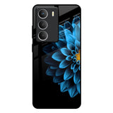 Half Blue Flower Realme Narzo 80 Lite 5G Glass Back Cover Online