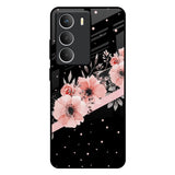 Floral Black Band Realme Narzo 80 Lite 5G Glass Back Cover Online