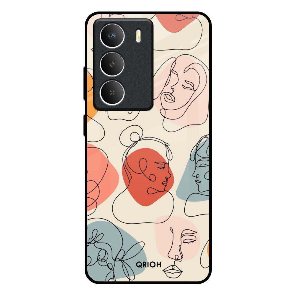 Abstract Faces Realme Narzo 80 Lite 5G Glass Back Cover Online