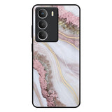 Pink & Gold Gllitter Marble Realme Narzo 80 Lite 5G Glass Back Cover Online