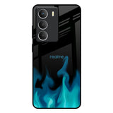 Teal Flames Realme Narzo 80 Lite 5G Glass Back Cover Online