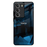 Polygonal Blue Box Realme Narzo 80 Lite 5G Glass Back Cover Online