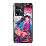 Radha Krishna Art Realme 14 5G Glass Back Cover Online