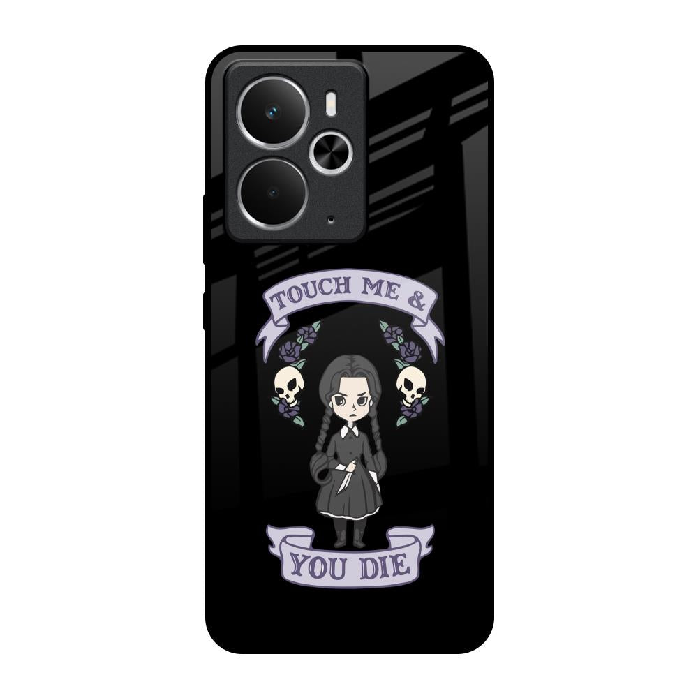 Touch Me & You Die Realme 14 5G Glass Back Cover Online