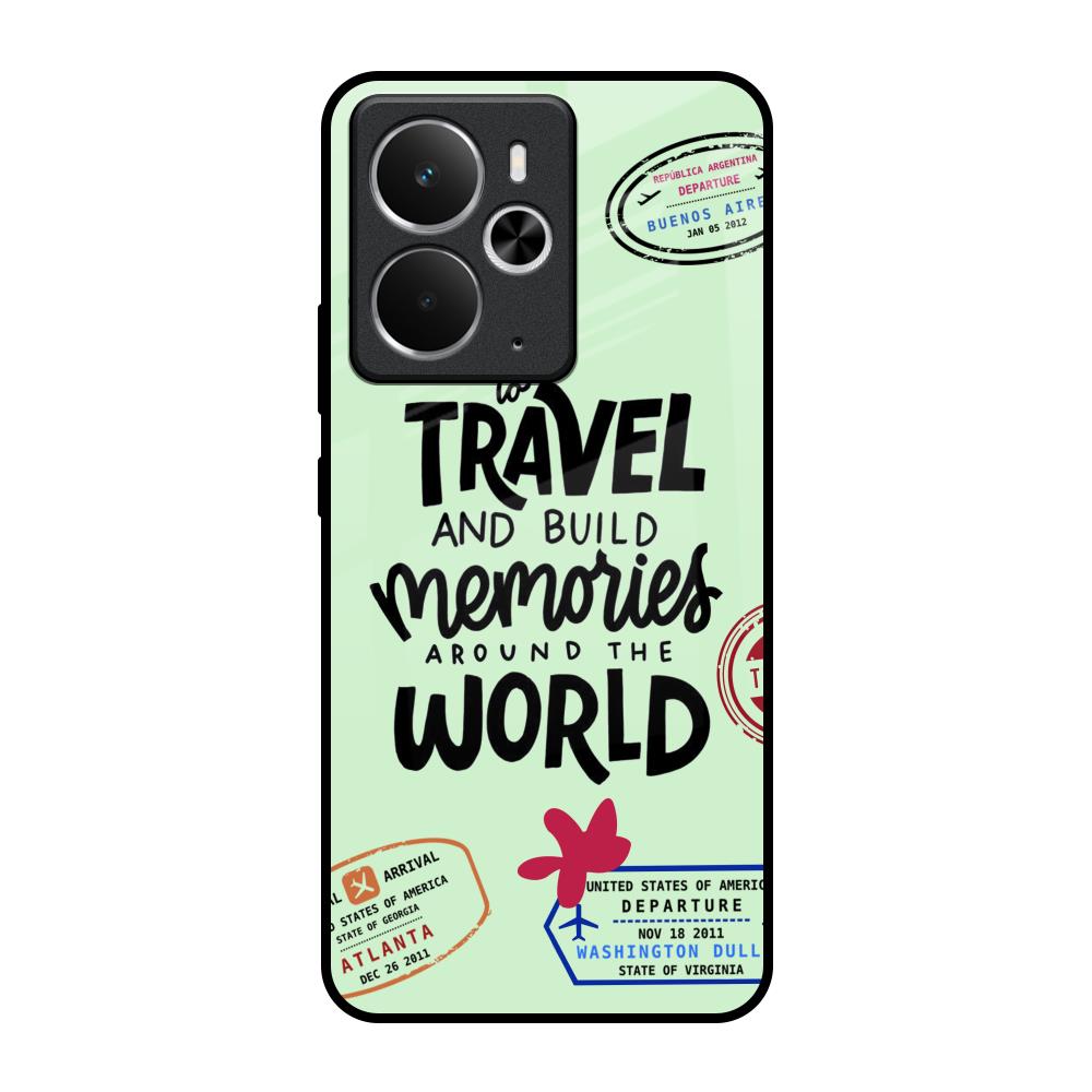 Travel Stamps Realme 14 5G Glass Back Cover Online