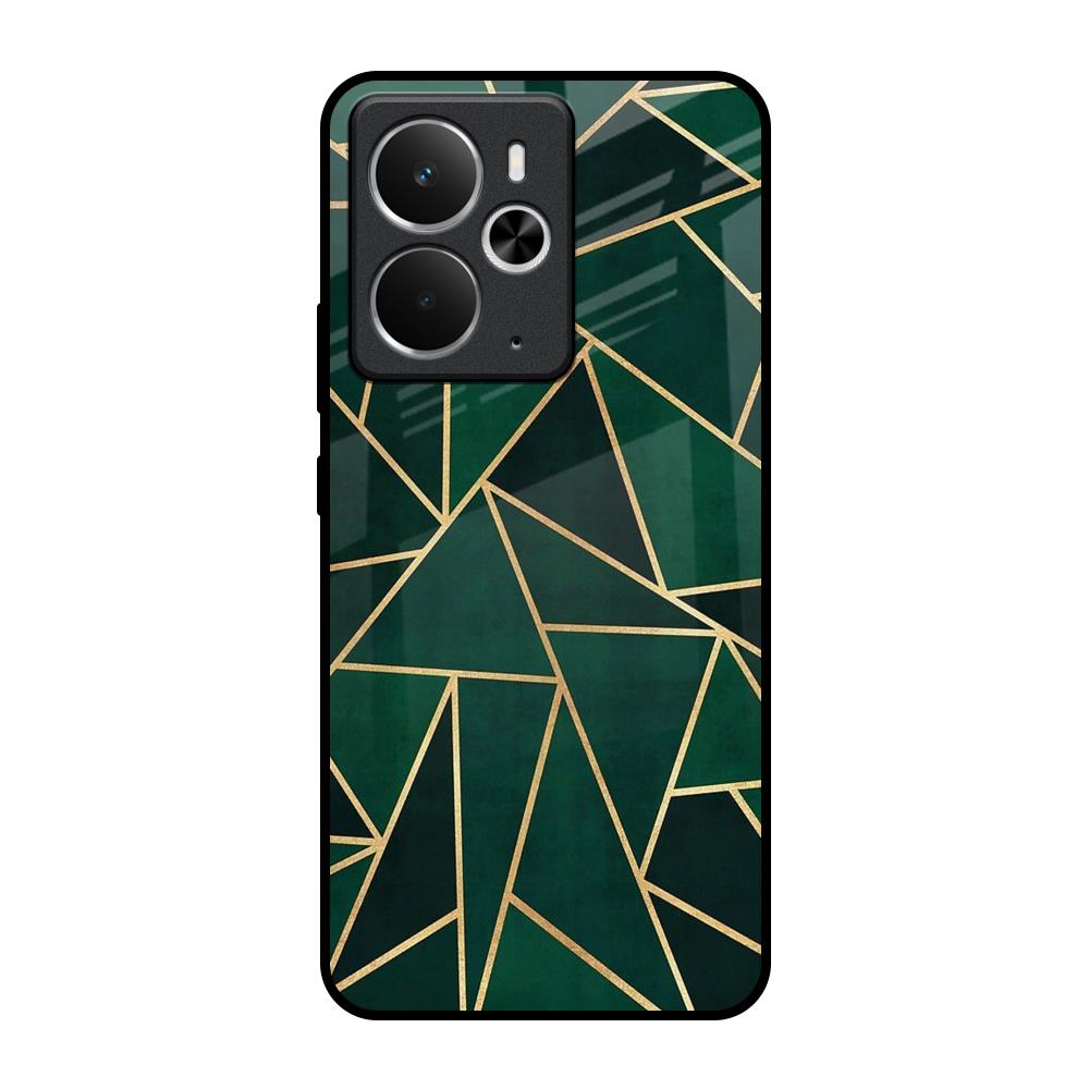 Abstract Green Realme 14 5G Glass Back Cover Online