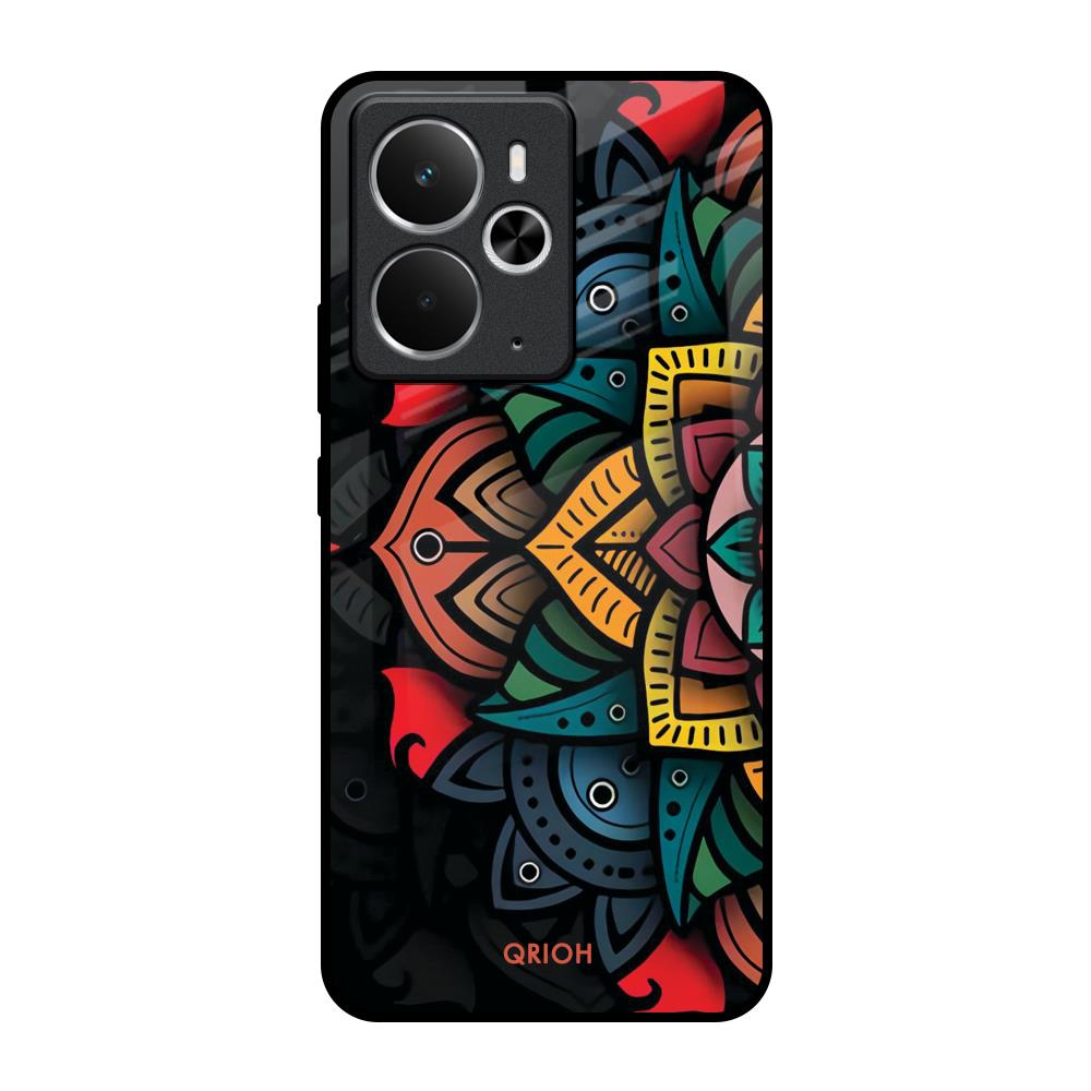 Retro Gorgeous Flower Realme 14 5G Glass Back Cover Online