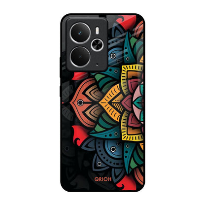 Retro Gorgeous Flower Realme 14 5G Glass Back Cover Online
