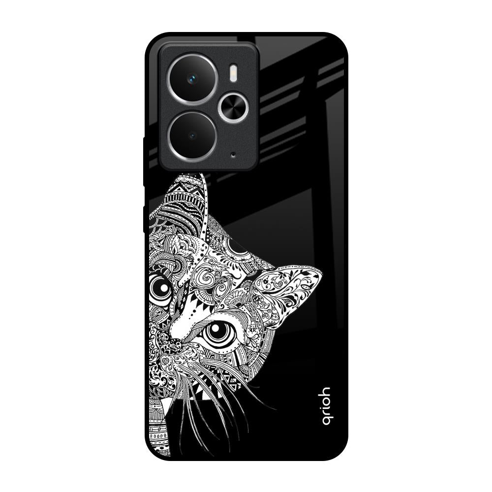 Kitten Mandala Realme 14 5G Glass Back Cover Online