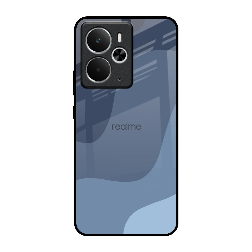 Navy Blue Ombre Realme 14 5G Glass Back Cover Online