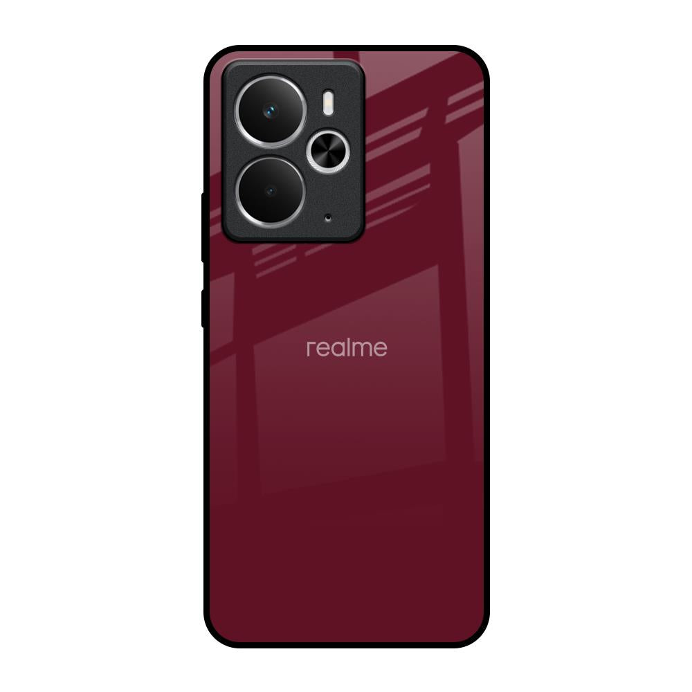 Classic Burgundy Realme 14 5G Glass Back Cover Online