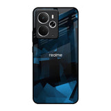 Polygonal Blue Box Realme 14 5G Glass Back Cover Online