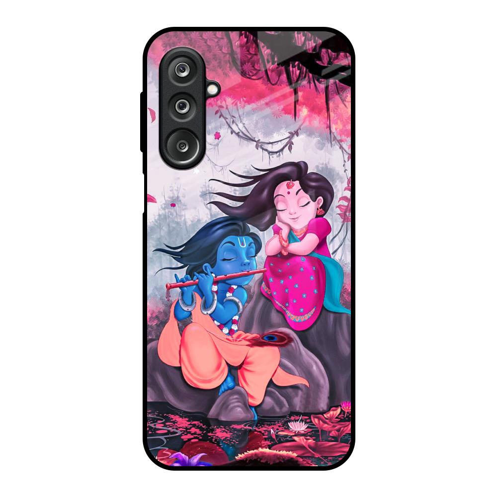 Radha Krishna Art Samsung Galaxy M36 5G Glass Back Cover Online