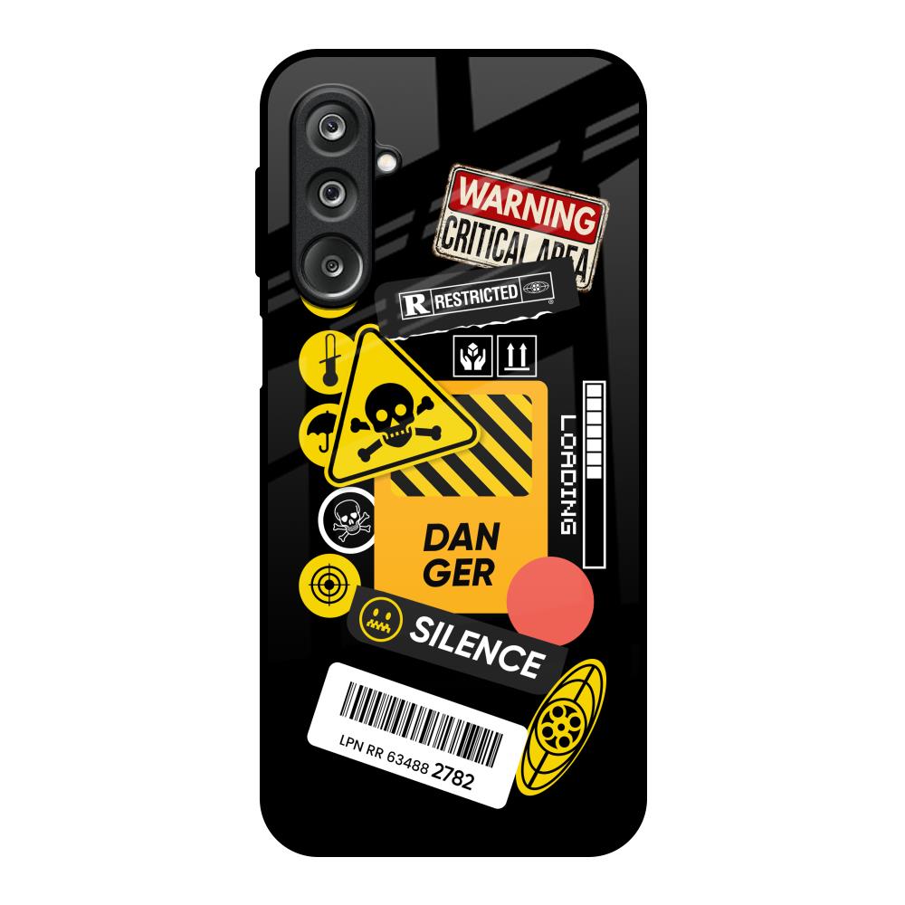 Danger Signs Samsung Galaxy M36 5G Glass Back Cover Online