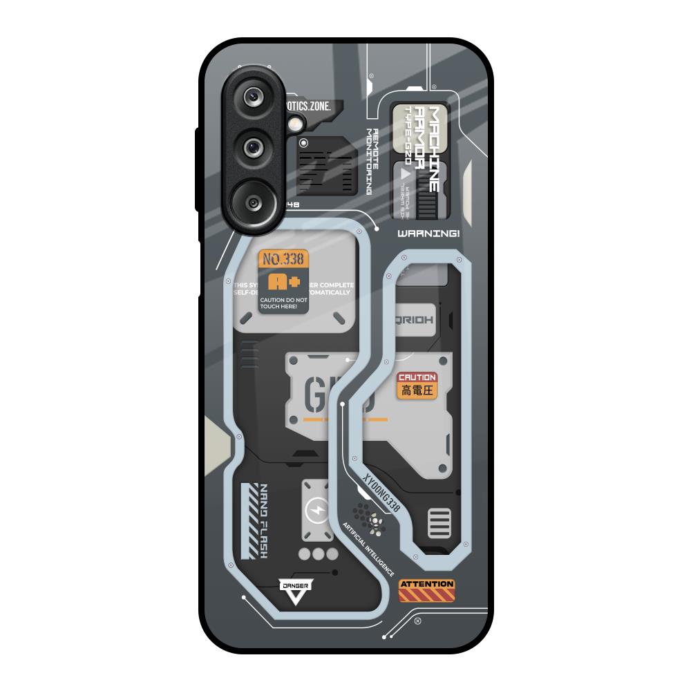 Retro Futuristic Samsung Galaxy M36 5G Glass Back Cover Online
