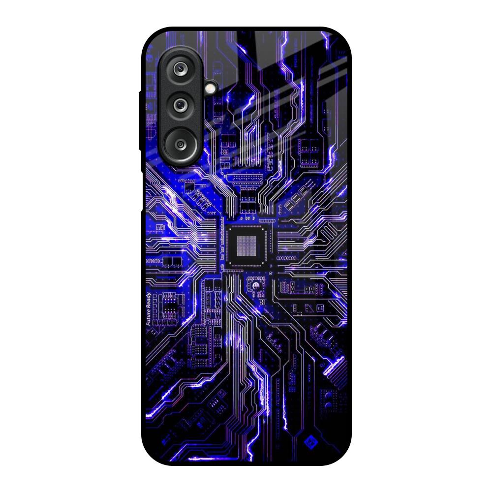 Techno Color Pattern Samsung Galaxy M36 5G Glass Back Cover Online