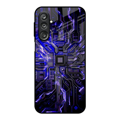 Techno Color Pattern Samsung Galaxy M36 5G Glass Back Cover Online