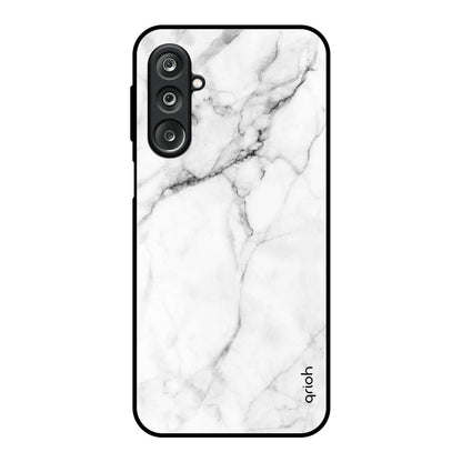 Modern White Marble Samsung Galaxy M36 5G Glass Back Cover Online